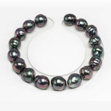 17pcs Purple 9-10mm - CL TOP/AAA Quality Tahitian Pearl Bracelet BR1625