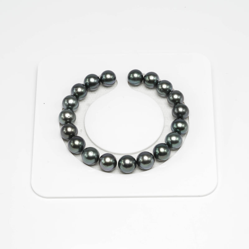 19pcs Dark Mix 9-10mm - RSR AA/A Quality Tahitian Pearl Bracelet BR1623