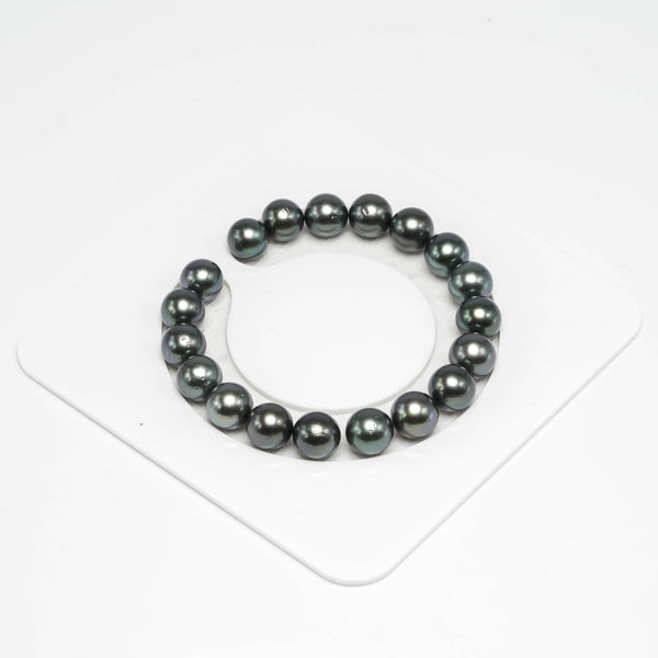 19pcs Dark Mix 9-10mm - RSR AA/A Quality Tahitian Pearl Bracelet BR1623