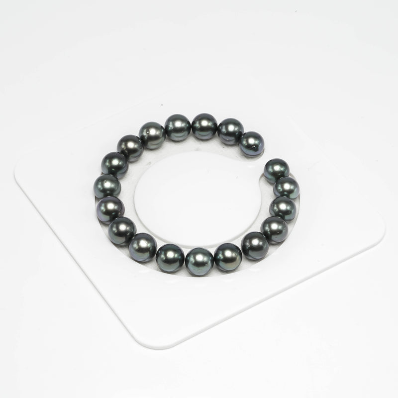 19pcs Dark Mix 9-10mm - RSR AA/A Quality Tahitian Pearl Bracelet BR1623