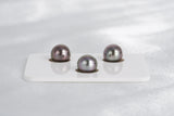 Light Cherry Trio Set - Oval 9mm TOP quality Tahitian Pearl - Loose Pearl jewelry wholesale