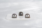 Light Cherry Trio Set - Oval 9mm TOP quality Tahitian Pearl - Loose Pearl jewelry wholesale