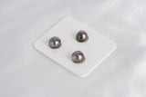 Light Cherry Trio Set - Oval 9mm TOP quality Tahitian Pearl - Loose Pearl jewelry wholesale