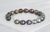 18pcs "Rainbow Collection II" Rainbow Bracelet - Circle 8mm AA quality Tahitian Pearl - Loose Pearl jewelry wholesale