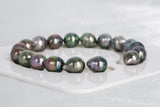 18pcs "Rainbow Collection II" Rainbow Bracelet - Circle 8mm AA quality Tahitian Pearl - Loose Pearl jewelry wholesale