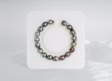 18pcs "Rainbow Collection II" Rainbow Bracelet - Circle 8mm AA quality Tahitian Pearl - Loose Pearl jewelry wholesale