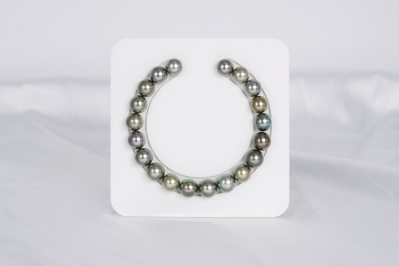 20pcs "Magenta" Green Mix Bracelet - Round/Semi Round 9-10mm AAA quality Tahitian Pearl - Loose Pearl jewelry wholesale
