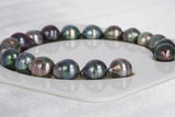 19pcs Multi Bracelet - Circle 9-10mm AA quality Tahitian Pearl - Loose Pearl jewelry wholesale