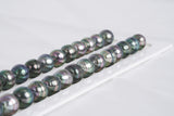 36pcs "Matcha" Peacock Green Necklace - Circle 11-12mm AA quality Tahitian Pearl - Loose Pearl jewelry wholesale