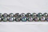 36pcs "Matcha" Peacock Green Necklace - Circle 11-12mm AA quality Tahitian Pearl - Loose Pearl jewelry wholesale