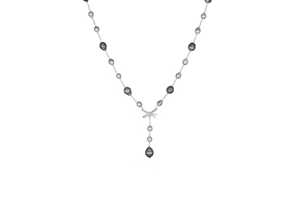 Collier "Papillon argenté" Necklace - Loose Pearl jewelry wholesale