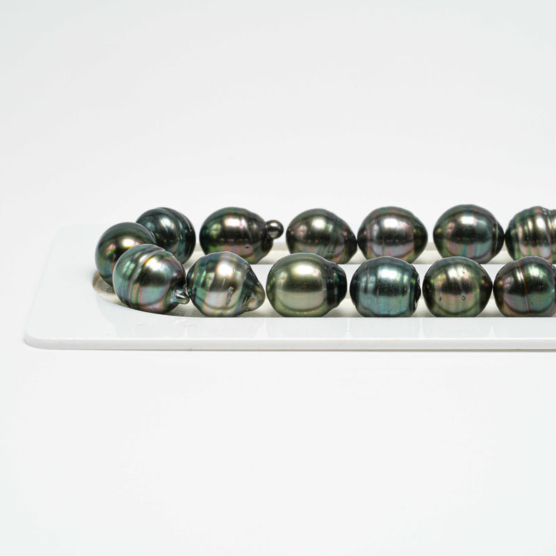 38pcs Green 9-10mm - CL AA/AAA Quality Tahitian Pearl Necklace NL1310