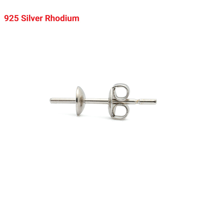 925 Silver Rhodium Studs for Pairs SC-24/25