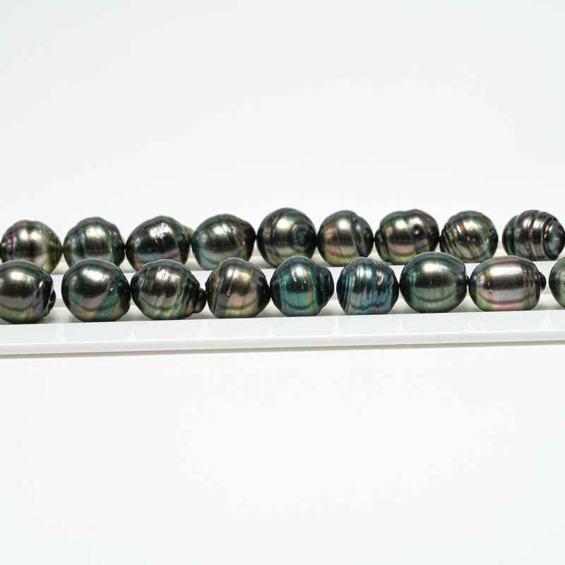 38pcs Green 9-10mm - CL AA/AAA Quality Tahitian Pearl Necklace NL1310