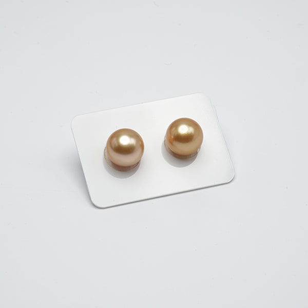 2pcs Golden 12.4mm - RSR TOP high luster South Sea Pearl GLER1177