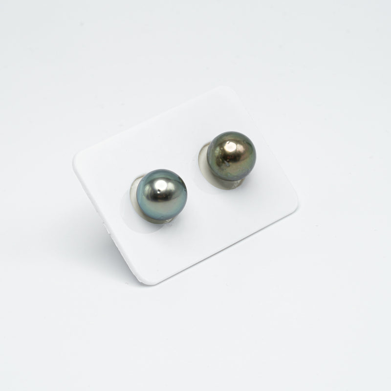 2pcs Light Mix 11.5-mm - RSR AA/A Quality Tahitian Pearl Pair ER1151