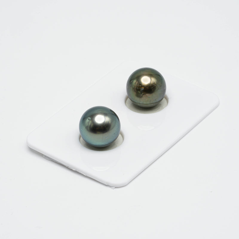 2pcs Light Mix 11.5-mm - RSR AA/A Quality Tahitian Pearl Pair ER1151