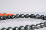 41pcs "Marua" Dark Green Purple Color Necklace - Circle 10-12mm AA quality Tahitian Pearl - Loose Pearl jewelry wholesale