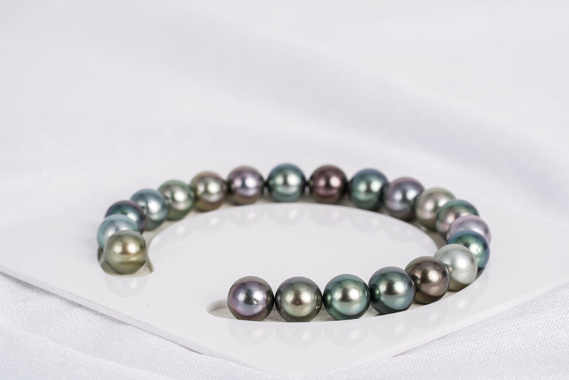 21pcs "Medusa" Mix Bracelet - Round 9mm AAA/AA quality Tahitian Pearl - Loose Pearl jewelry wholesale