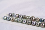 41pcs "Peony" Pastel Necklace - Near-Round 8-10mm AA/AAA quality Tahitian Pearl - Loose Pearl jewelry wholesale