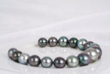 17pcs "Eresso" Dark & Light Mix Bracelet - Round 8-11mm AA/AAA quality Tahitian Pearl - Loose Pearl jewelry wholesale
