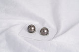 Cherry Brownish Matched Pair - Round 11mm AAA quality Tahitian Pearl - Loose Pearl jewelry wholesale