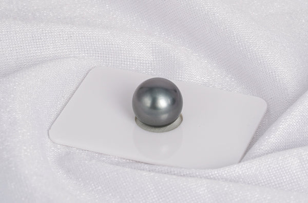 Silver Grey Single Pearl - Round 13mm TOP/AAA quality Tahitian Pearl - Loose Pearl jewelry wholesale