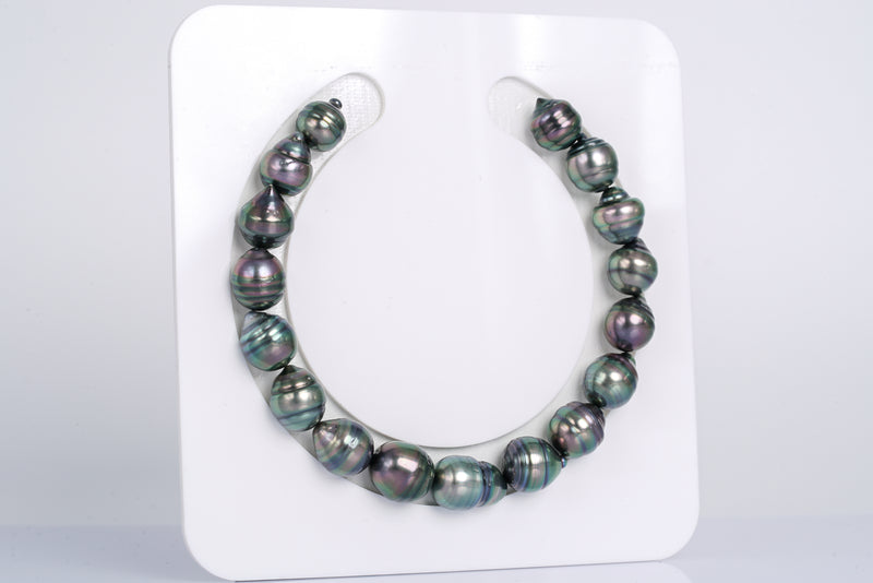 17pcs Dark Green Cherry Bracelet - Circle 8-10mm AAA quality Tahitian Pearl - Loose Pearl jewelry wholesale