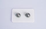 Cherry Green Matched Pair - Round/Semi Round 9-10mm TOP/AAA quality Tahitian Pearl Earrings - Loose Pearl jewelry wholesale