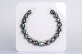 17pcs Dark Green Cherry Bracelet - Circle 8-10mm AAA quality Tahitian Pearl - Loose Pearl jewelry wholesale